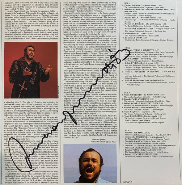 Luciano Pavarotti – Pavarotti's Greatest Hits (VG+/VG+) – 2xLP, Australasia 1980