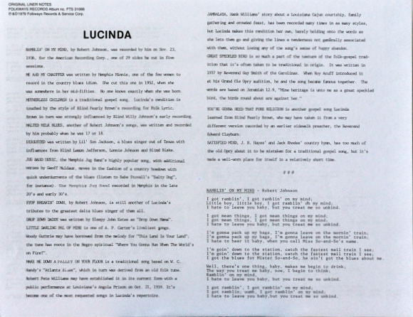 Lucinda Williams – Ramblin' On My Mind (E/VG+) – LP, US 2009 - Image 5