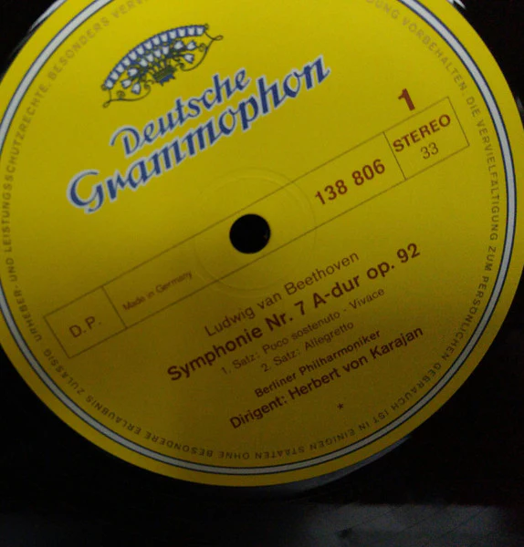 Ludwig van Beethoven, Berliner Philharmoniker, Herbert von Karajan – Symphonie Nr. 7 (VG+/VG) – LP, DE - Image 4