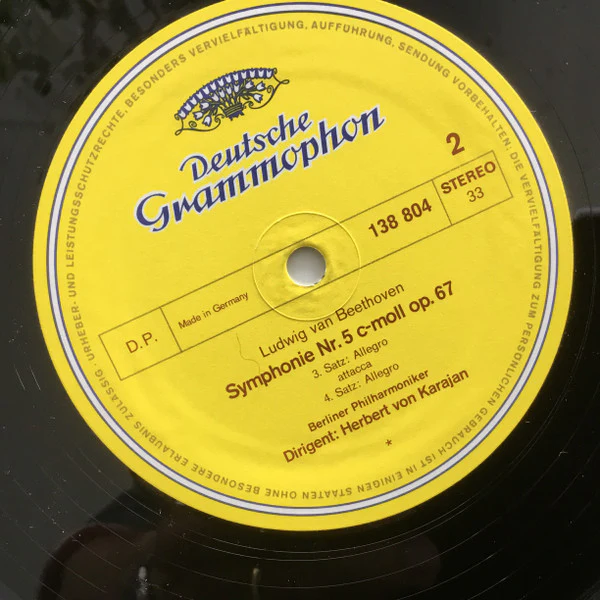 Ludwig van Beethoven, Berliner Philharmoniker, Herbert von Karajan – Symphonie Nr.5 (VG+/VG+) – LP, DE 1982 - Image 4