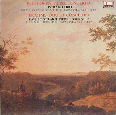 Ludwig Van Beethoven, David Oistrakh Trio, Sir Malcolm Sargent, Philharmonia Orchestra, Johannes Brahms, David Oistrach, Pierre Fournier, Alceo Galliera, Philharmonia Orchestra – Triple Concerto / Double Concerto (E/VG+) – LP, UK