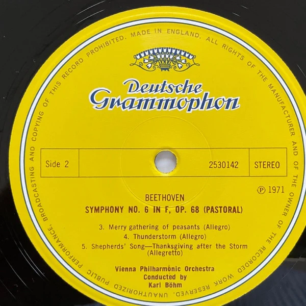 Ludwig van Beethoven, Herbert von Karajan, Berliner Philharmoniker – Symphonie Nr. 6 F-dur Op. 68 "Pastorale" (VG+/VG+) – LP, DE 1977 - Image 6