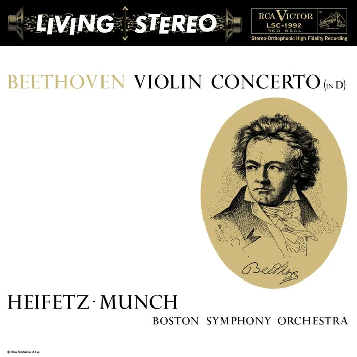 Ludwig van Beethoven, Jascha Heifetz, Charles Munch, Boston Symphony Orchestra – Violin Concerto (In D) (2xLP, 45rpm, RCA Living Stereo)
