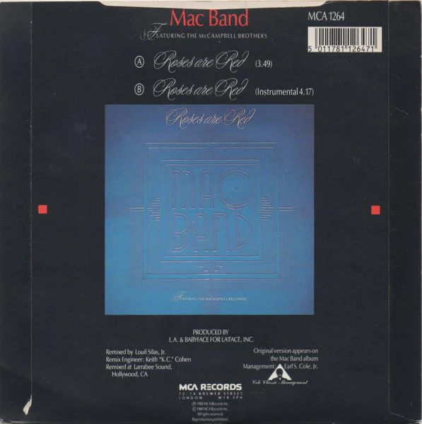 Mac Band Featuring The McCampbell Brothers – Roses Are Red (VG/Generic) – 7", UK 1988 - Image 2