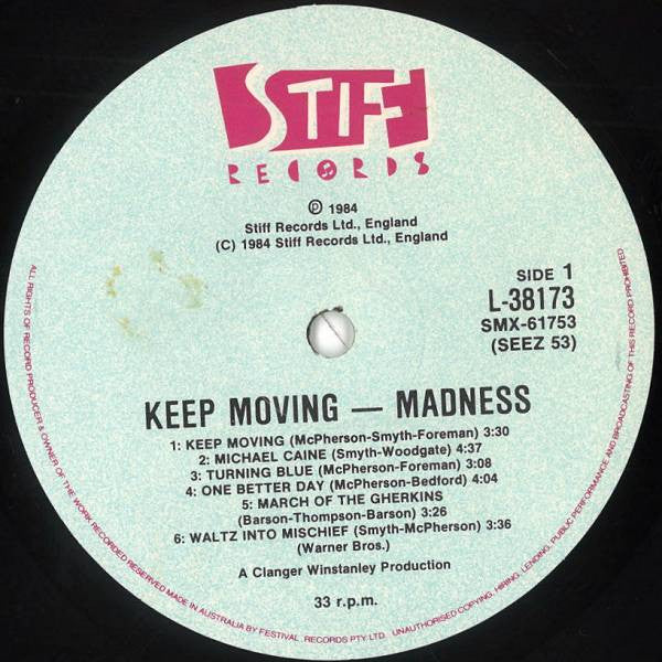 Madness – Keep Moving (E/VG) – LP, AU 1984 - Image 3