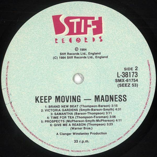Madness – Keep Moving (E/VG) – LP, AU 1984 - Image 4