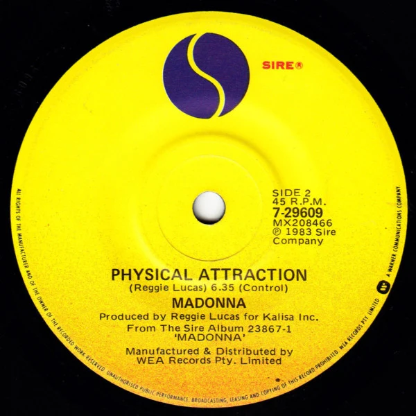 Madonna – Burning Up (VG+/VG+) – 7", AU 1983 - Image 2