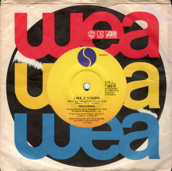 Madonna – Like A Virgin (VG+/Generic) – 7", AU 1984 - Image 3