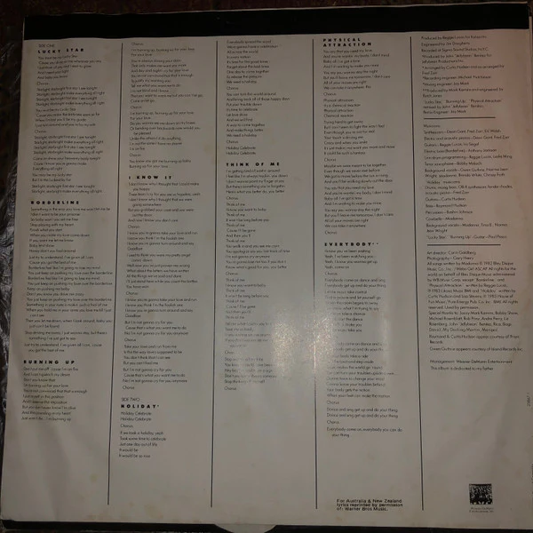 Madonna – Madonna (VG+/VG+) – LP, AU 1983 - Image 6