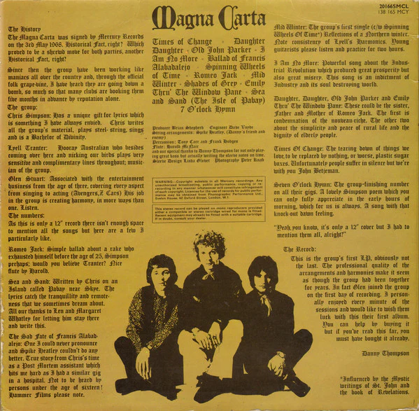 Magna Carta – Magna Carta (VG/VG+) – LP, UK 1969 - Image 2