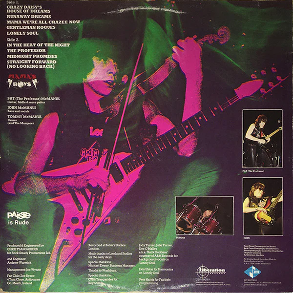 Mama's Boys – Mama's Boys (VG+/VG) – LP, AU 1984 - Image 2