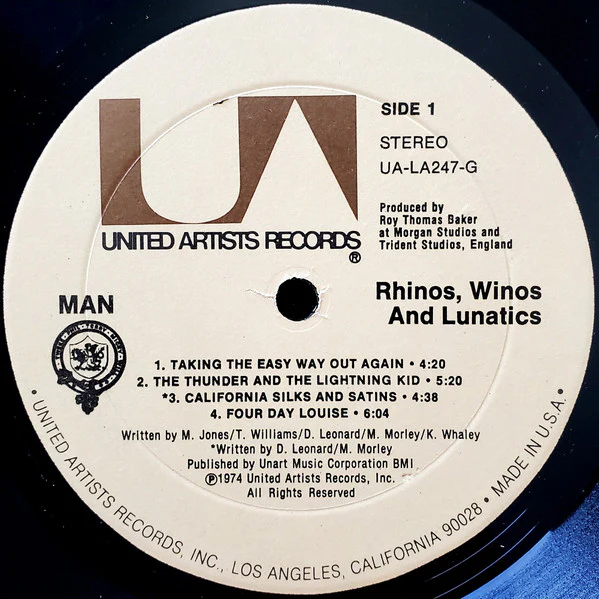 Man – Rhinos, Winos, And Lunatics (VG+/VG) – LP, US 1974 - Image 5