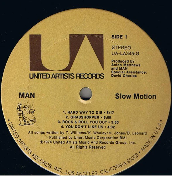 Man – Slow Motion (VG+/VG+) – LP, US 1974 - Image 2