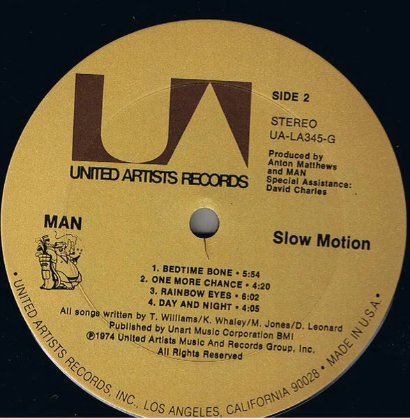 Man – Slow Motion (VG+/VG+) – LP, US 1974 - Image 3