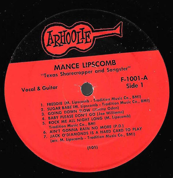 Mance Lipscomb – Texas Sharecropper And Songster (VG/G+) – LP, US - Image 4