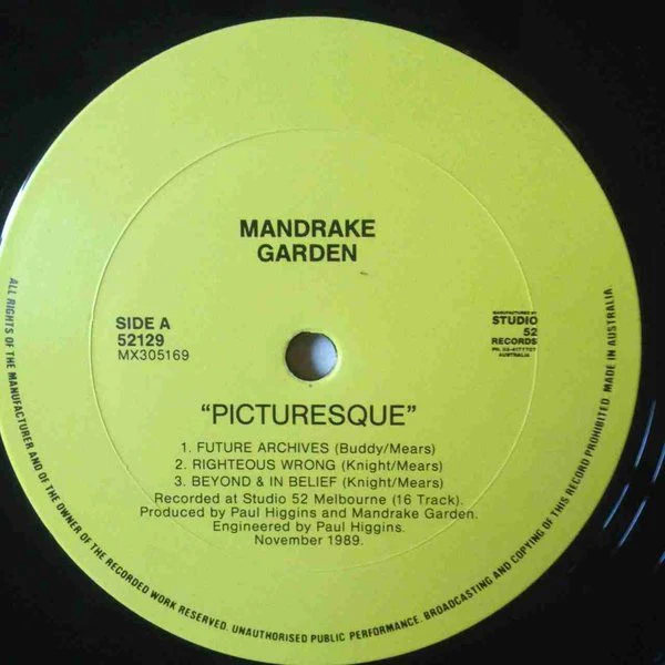 Mandrake Garden – Picturesque (VG+/VG+) – 12", AU 1990 - Image 4