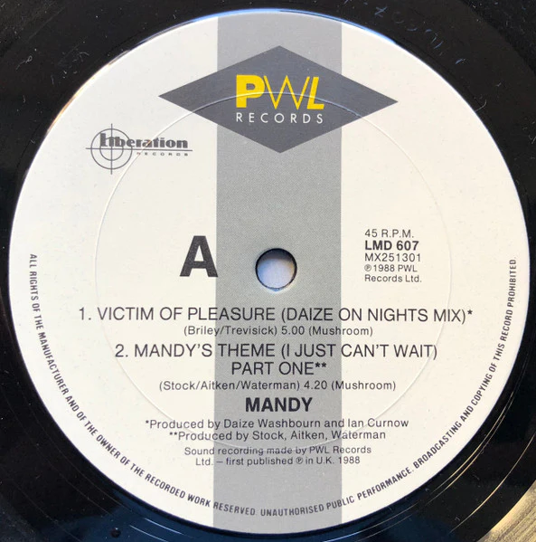 Mandy Smith – Victim Of Pleasure (VG+/VG+) – 12", AU 1988 - Image 3