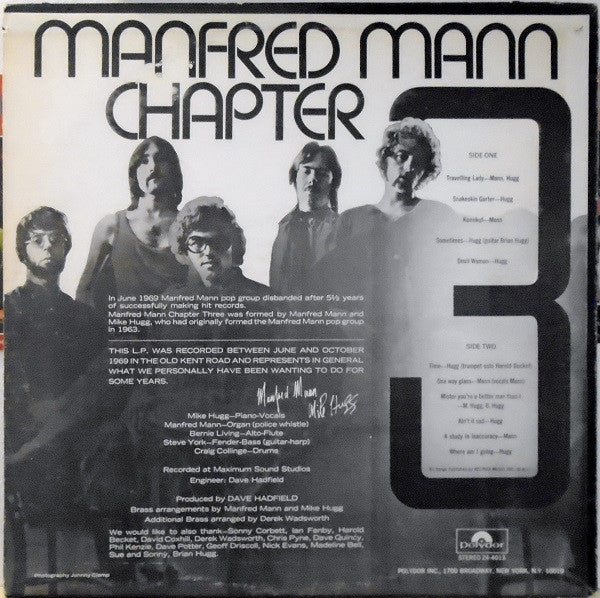 Manfred Mann Chapter Three – Manfred Mann Chapter Three (VG+/VG+) – LP, US 1969 - Image 2