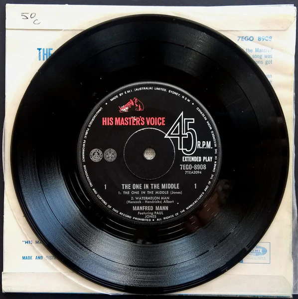 Manfred Mann – The One In The Middle (VG/VG+) – 7", AU 1965 - Image 3