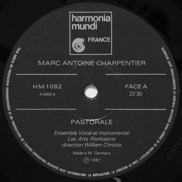 Marc Antoine Charpentier, Les Arts Florissants, William Christie – Pastorale (E/VG+) – LP, FR 1981 - Image 3
