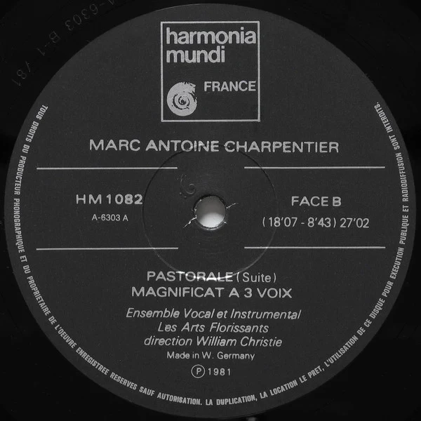 Marc Antoine Charpentier, Les Arts Florissants, William Christie – Pastorale (E/VG+) – LP, FR 1981 - Image 4