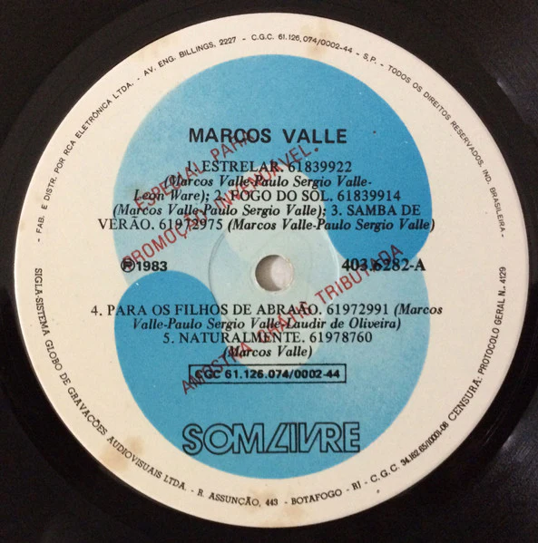 Marcos Valle – Marcos Valle (VG/VG) – LP, BR 1983 - Image 3