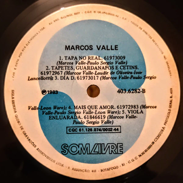 Marcos Valle – Marcos Valle (VG/VG) – LP, BR 1983 - Image 4