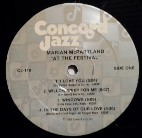 Marian McPartland – At The Festival (VG+/VG+) – LP, US 1980 - Image 3