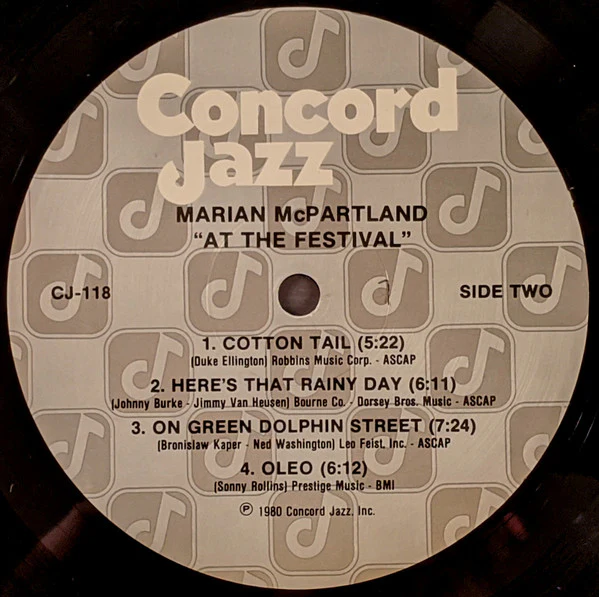 Marian McPartland – At The Festival (VG+/VG+) – LP, US 1980 - Image 4