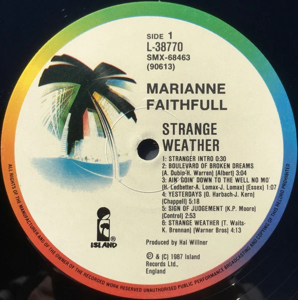 Marianne Faithfull – Strange Weather (VG+/VG+) – LP, AU 1987 - Image 3