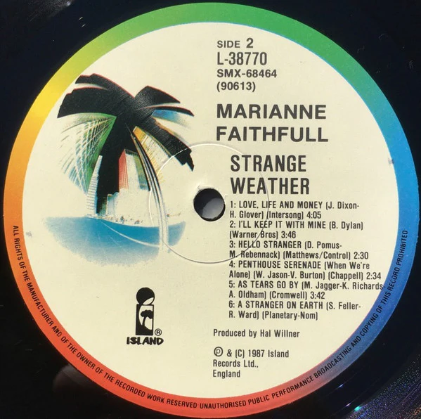 Marianne Faithfull – Strange Weather (VG+/VG+) – LP, AU 1987 - Image 4