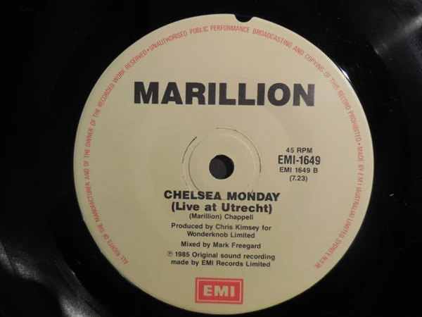 Marillion – Heart Of Lothian (VG+/Generic) – 7", AU 1985 - Image 4