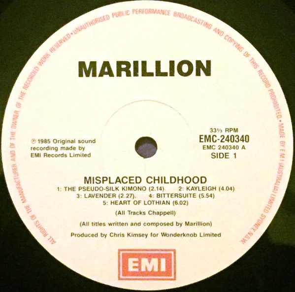 Marillion – Misplaced Childhood (VG+/VG+) – LP, AU 1985 - Image 6