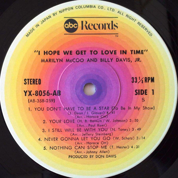 Marilyn McCoo & Billy Davis Jr. – I Hope We Get To Love In Time (G+/VG+) – LP, JP 1976, With OBI - Image 3