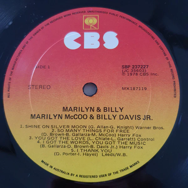 Marilyn McCoo & Billy Davis Jr. – Marilyn & Billy (VG+/VG+) – LP, AU 1978 - Image 5