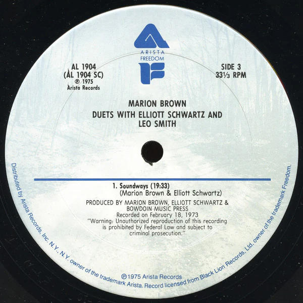 Marion Brown, Elliott Schwartz, Wadada Leo Smith – Duets (VG+/VG+) – 2xLP, US 1975 - Image 7
