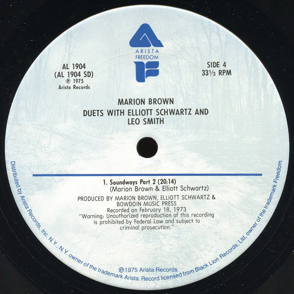 Marion Brown, Elliott Schwartz, Wadada Leo Smith – Duets (VG+/VG+) – 2xLP, US 1975 - Image 8