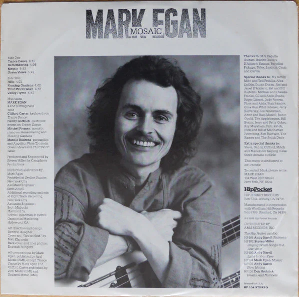 Mark Egan – Mosaic (VG/VG+) – LP, US 1985 - Image 4