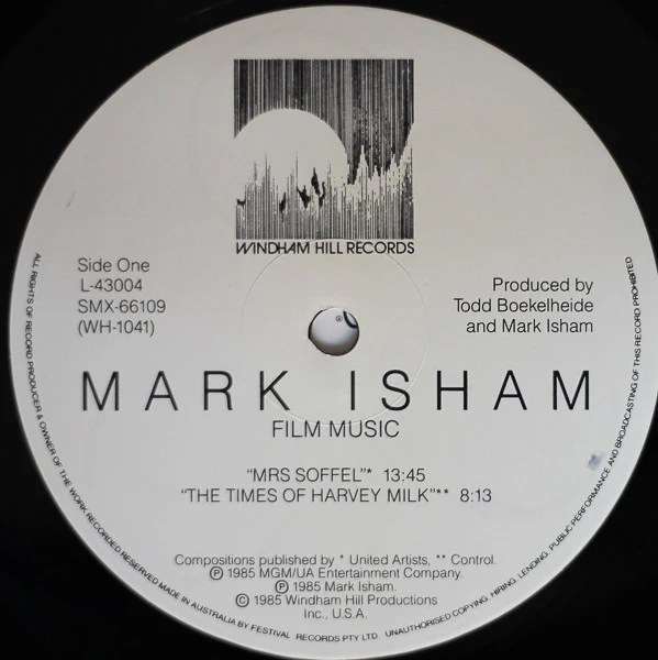Mark Isham – Film Music (VG+/VG+) – LP, AU 1985 - Image 3