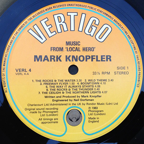 Mark Knopfler – Local Hero (VG+/VG+) – LP, UK 1983 - Image 3