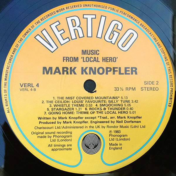 Mark Knopfler – Local Hero (VG+/VG+) – LP, UK 1983 - Image 4