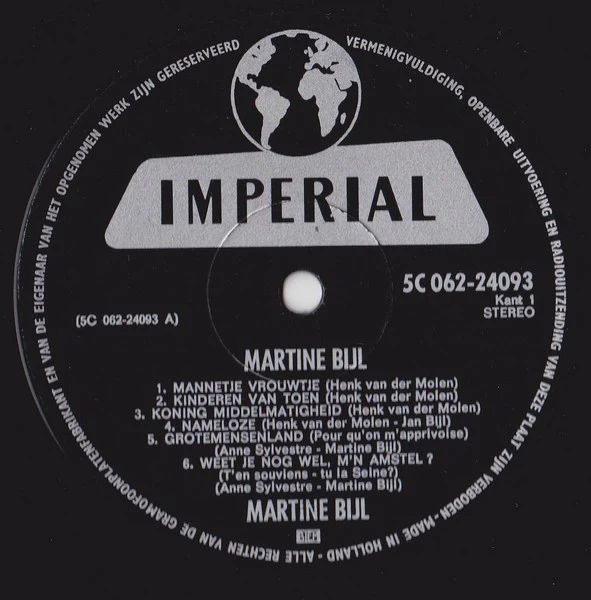 Martine Bijl – Martine Bijl (VG/VG) – LP, NL 1969 - Image 7