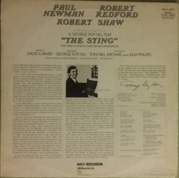 Marvin Hamlisch – The Sting (Original Motion Picture Soundtrack) (VG+/VG+) – LP, UK 1974 - Image 2