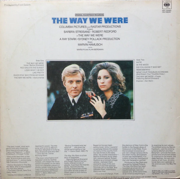 Marvin Hamlisch – The Way We Were (Original Soundtrack Recording) (E/VG+) – LP, AU 1974 - Image 2