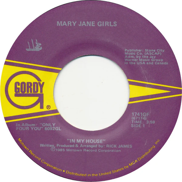 Mary Jane Girls – In My House (VG+/Generic) – 7", US 1985