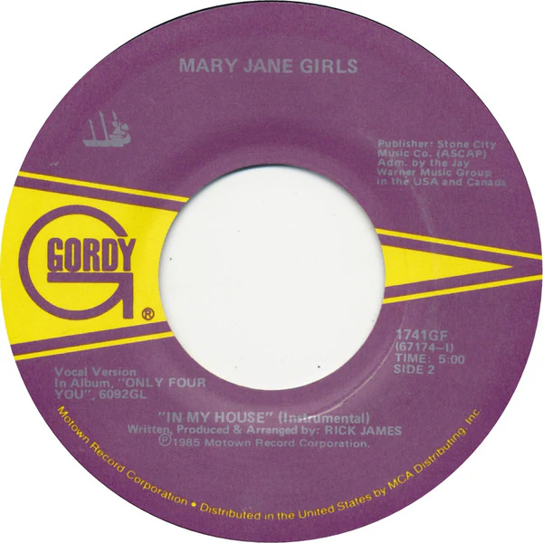 Mary Jane Girls – In My House (VG+/Generic) – 7", US 1985 - Image 2