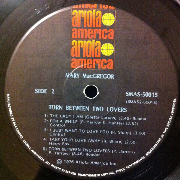 Mary MacGregor – Torn Between Two Lovers (VG+/VG+) – LP, AU 1976 - Image 6
