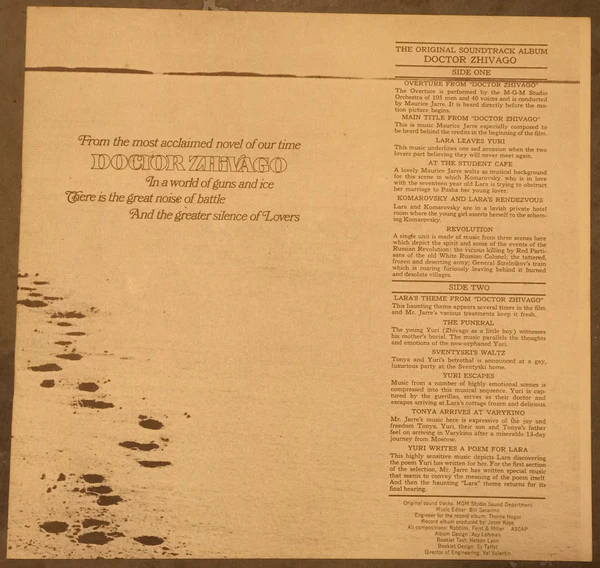 Maurice Jarre – Doctor Zhivago Original Soundtrack Album (VG+/VG+) – LP, NZ 1965 - Image 3