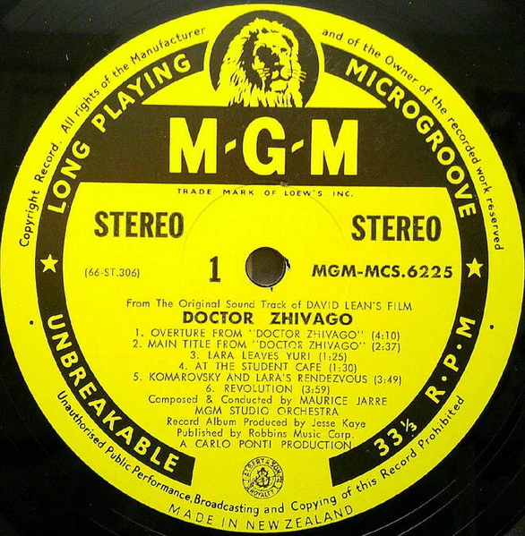 Maurice Jarre – Doctor Zhivago Original Soundtrack Album (VG+/VG+) – LP, NZ 1965 - Image 4