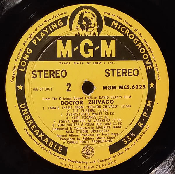 Maurice Jarre – Doctor Zhivago Original Soundtrack Album (VG+/VG+) – LP, NZ 1965 - Image 5